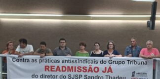 SJSP LUTA CONTRA DEMISSÃO DE DIRIGENTES SINDICAIS
